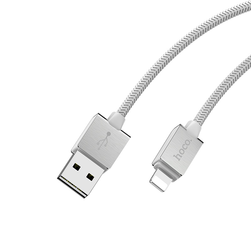 hoco u49 refined steel charging data cable for lightning joints