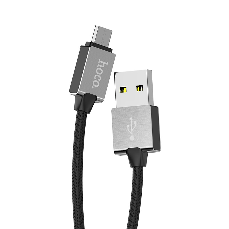 hoco u49 refined steel charging data cable for micro usb connector
