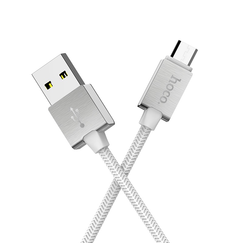 hoco u49 refined steel charging data cable for micro usb durable