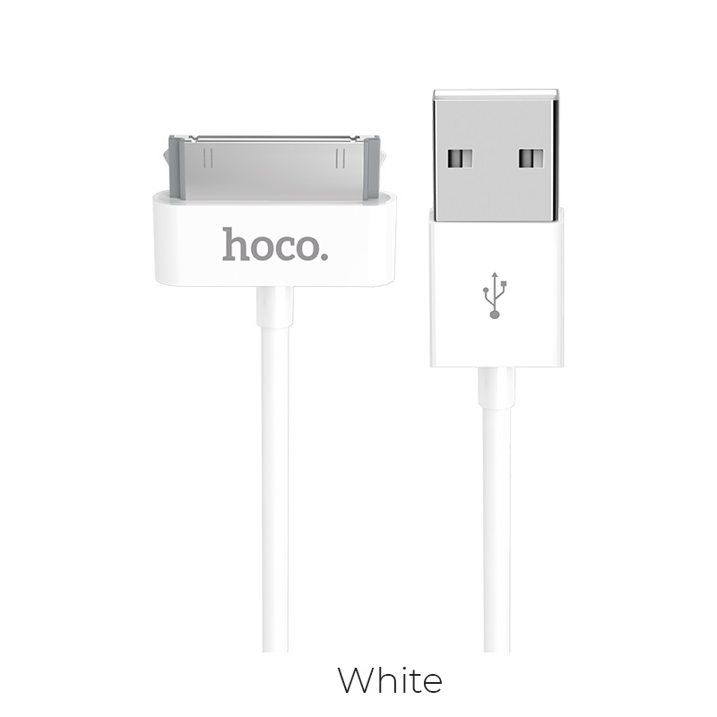 hoco x23 skilled charging data cable for iphone 30 pin white