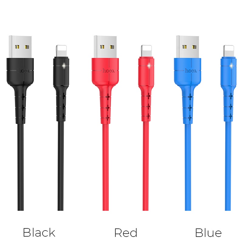 hoco x30 star charging data cable for lightning colors