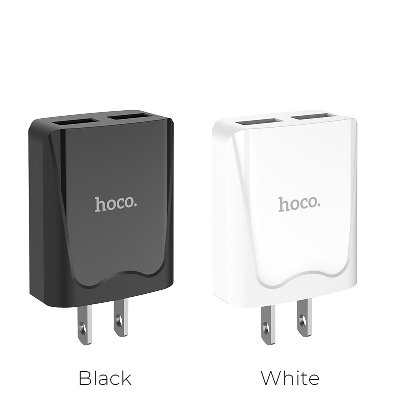 hoco c52 authority power dual port charger us plug colors