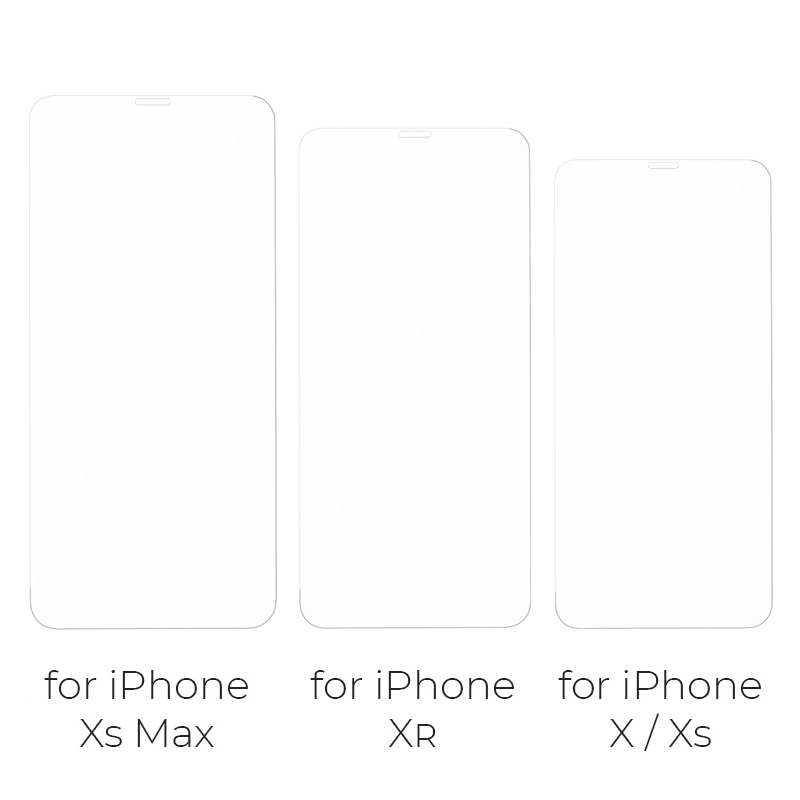 hoco large arc full screen hd tempered glass for iphone xr xs max a10 sizes