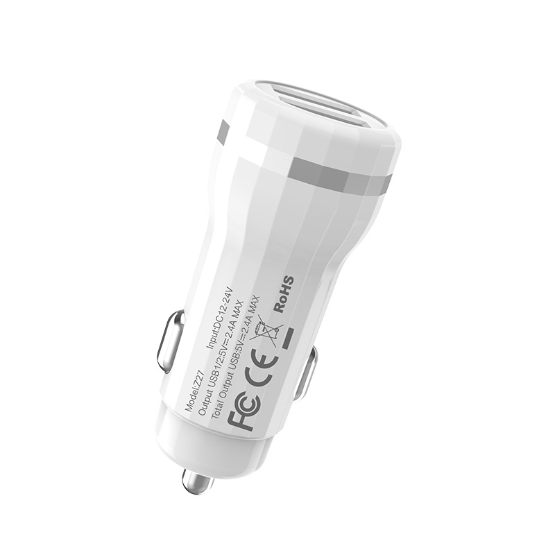 hoco z27 staunch dual port in car charger ce