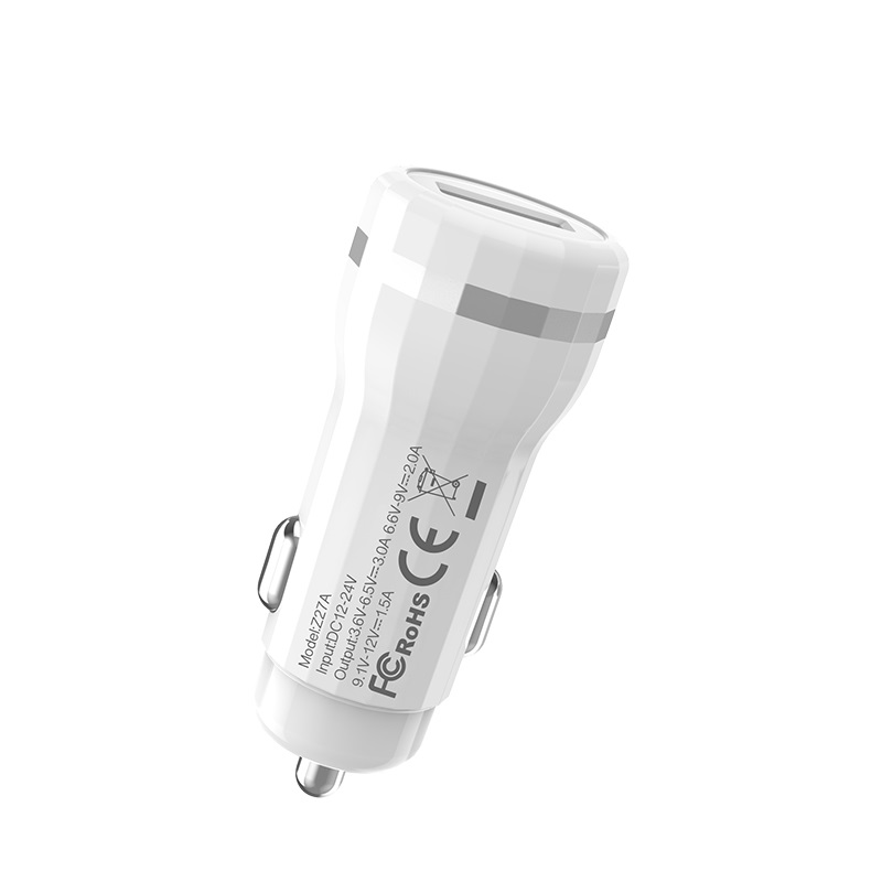 hoco z27 staunch dual port in car charger qc 3.0 ce