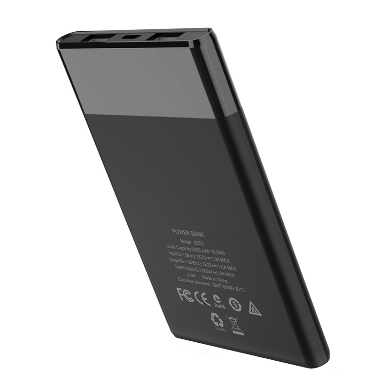 hoco b35d entourage mobile power bank 5000 mah thin