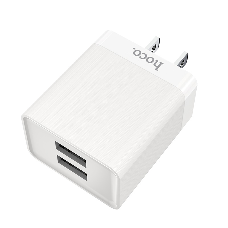 hoco c51 wall charger dual usb us ports