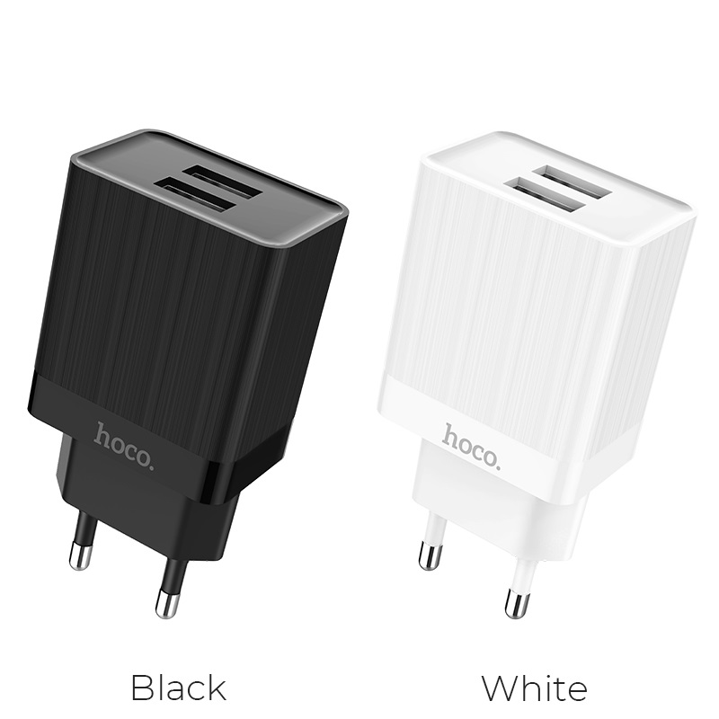 hoco c51a prestige power wall charger dual usb port eu colors