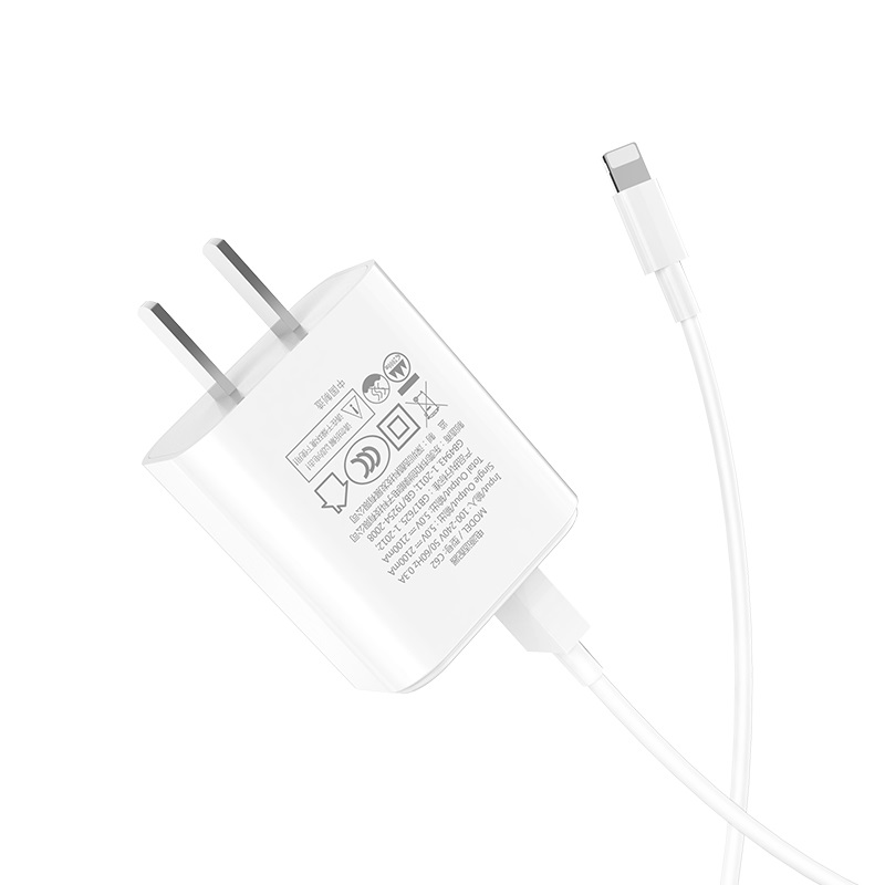 hoco c62 victoria dual port charger 3c set lightning usb