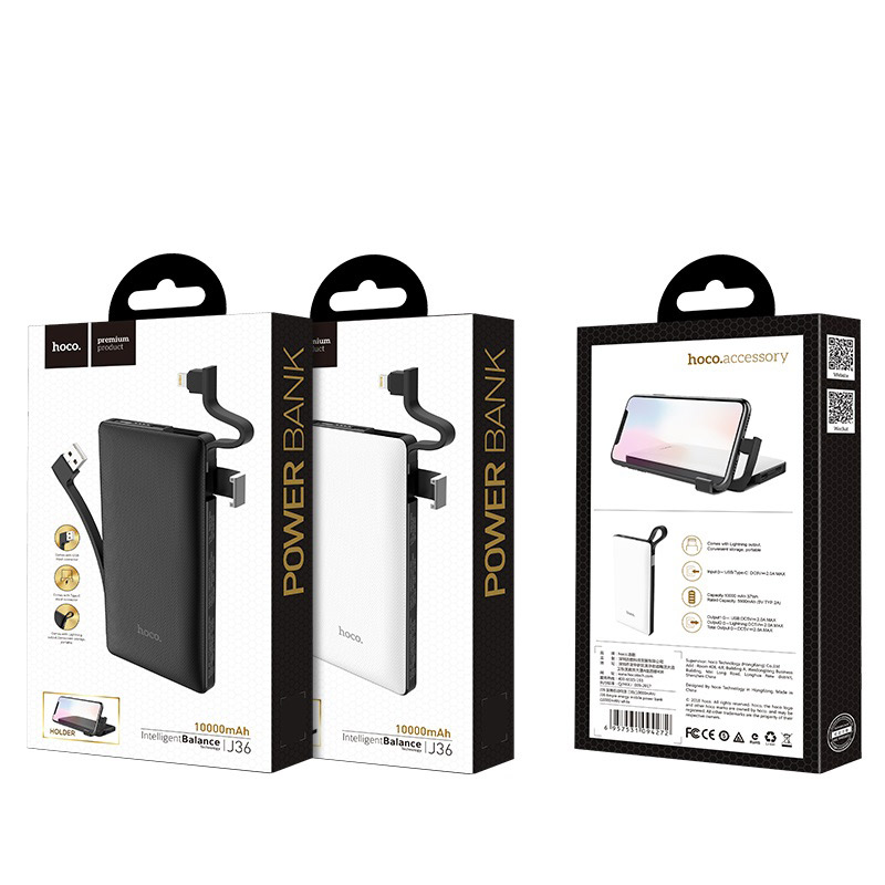 hoco j36 ample energy mobile power bank 10000 mah package