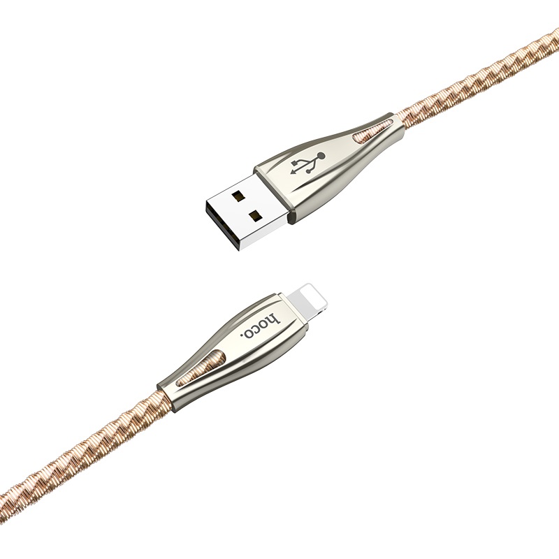 hoco u56 metal armor charging data cable for lightning wire