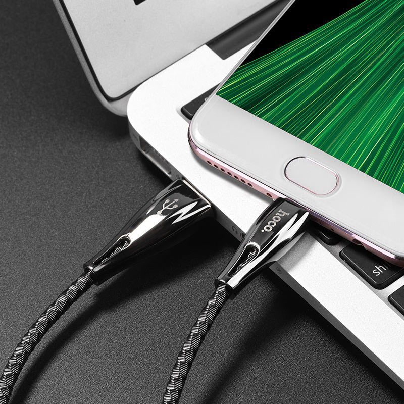 hoco u56 metal armor charging data cable for micro usb charger