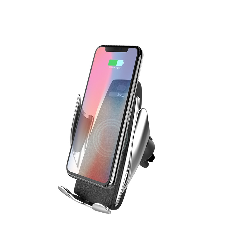 hoco ca34 elegant automatic induction wireless charging car holder front