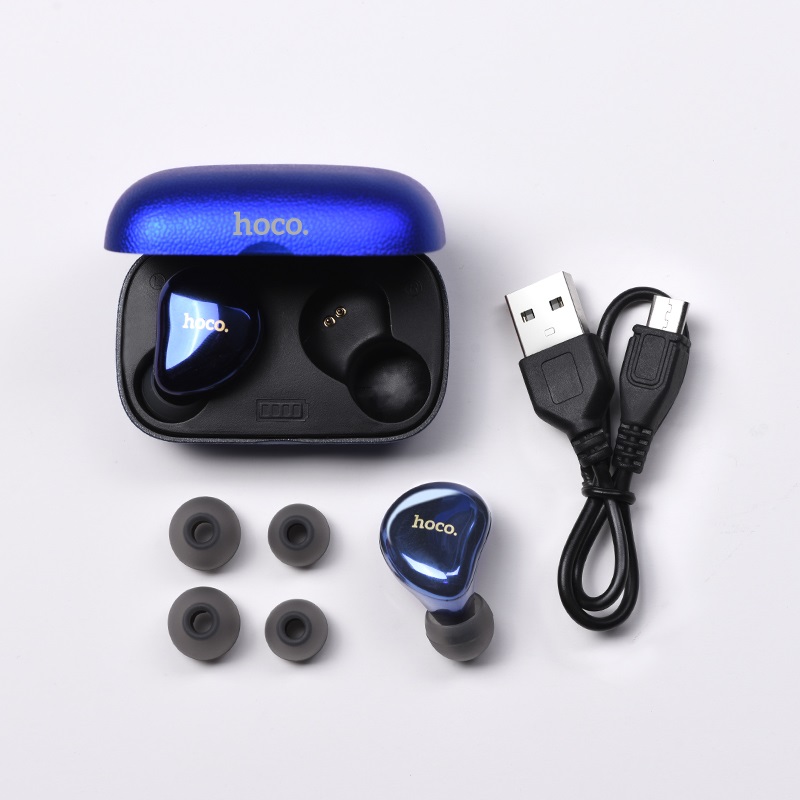 hoco es25 easy talk true wireless earphones include blue