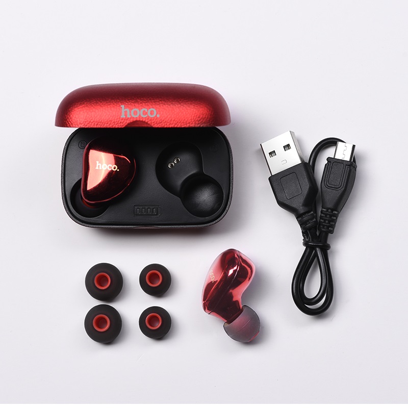 hoco es25 easy talk true wireless earphones include red