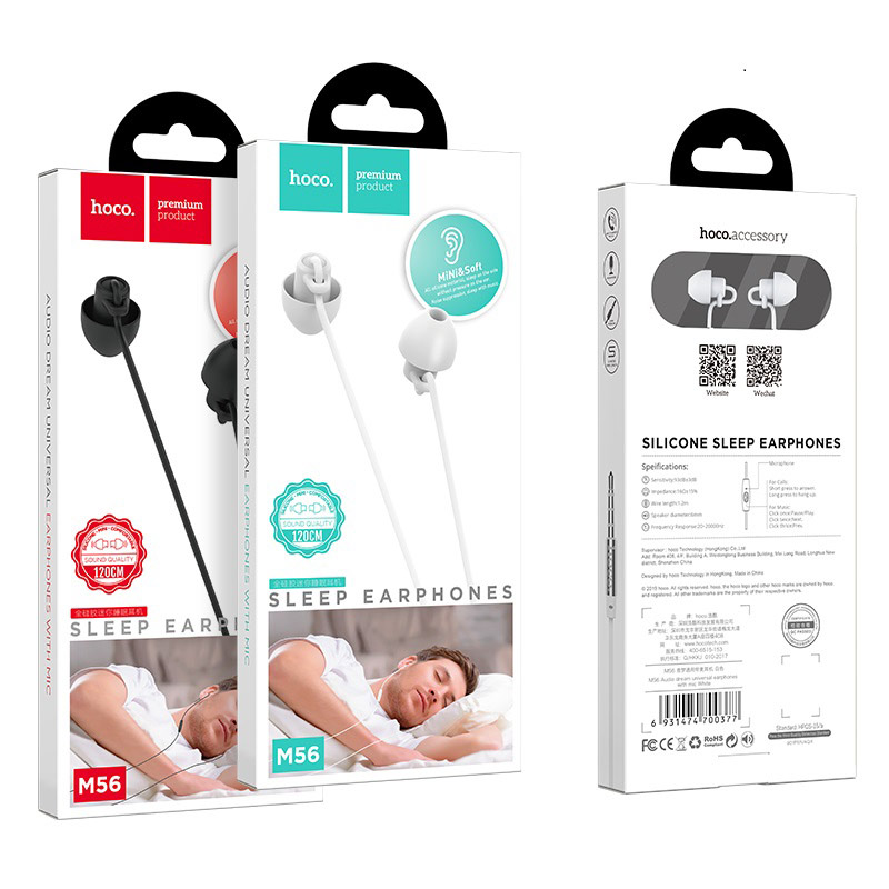hoco m56 audio dream universal earphones with mic packages
