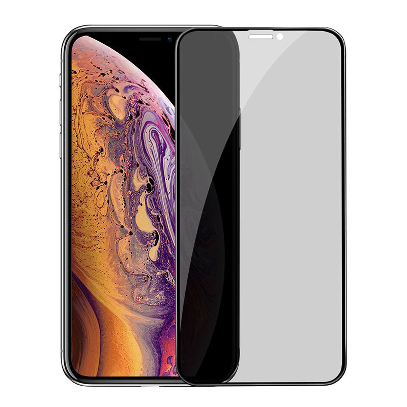 hoco shatterproof edges full screen anti spy tempered glass for iphone x xr xs max a13 transparent
