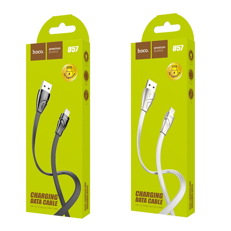 hoco u57 lightning twisting charging data cable package