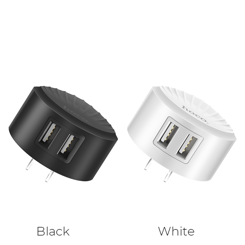 hoco c67 shell dual port wall charger us colors