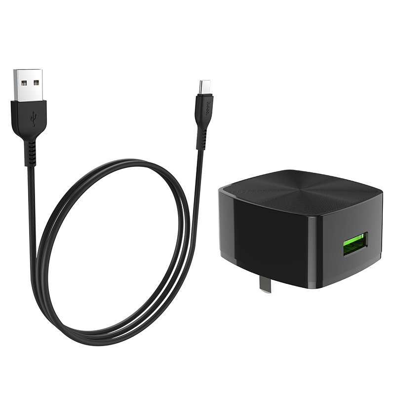 浩酷c70新锐单口qc3.0充电器套装美规 套装 micro usb type c