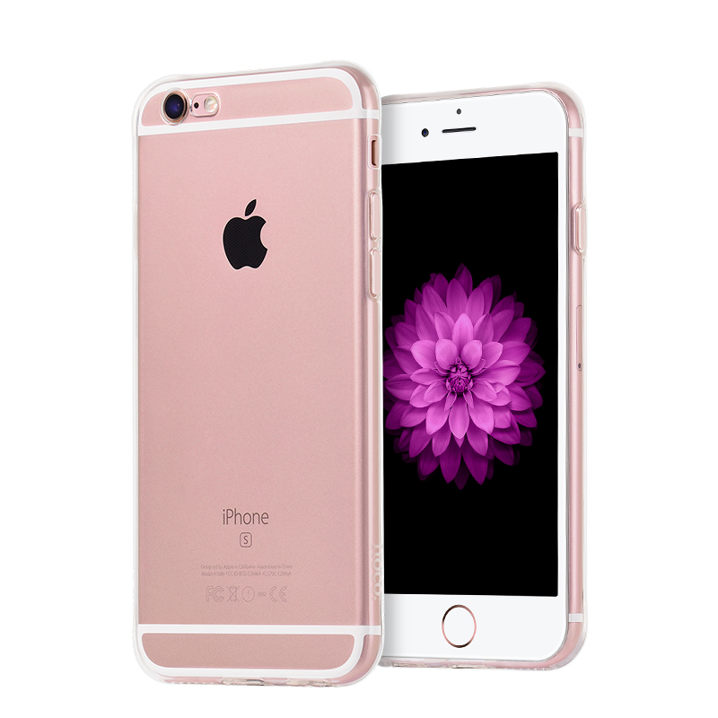 hoco crystal clear series tpu protective case for iphone 6 6s plus rose gold phone