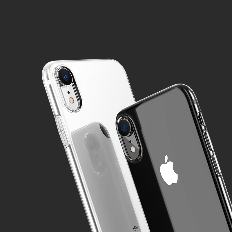 hoco crystal clear series tpu protective case for iphone xr buttons