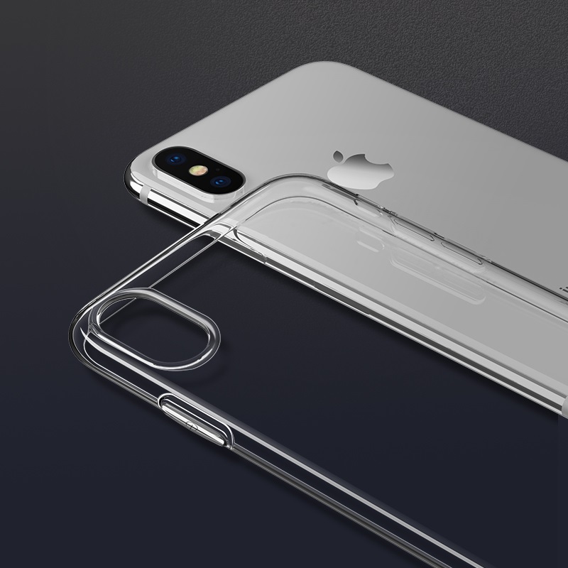 hoco crystal clear series tpu protective case for iphone xr camera