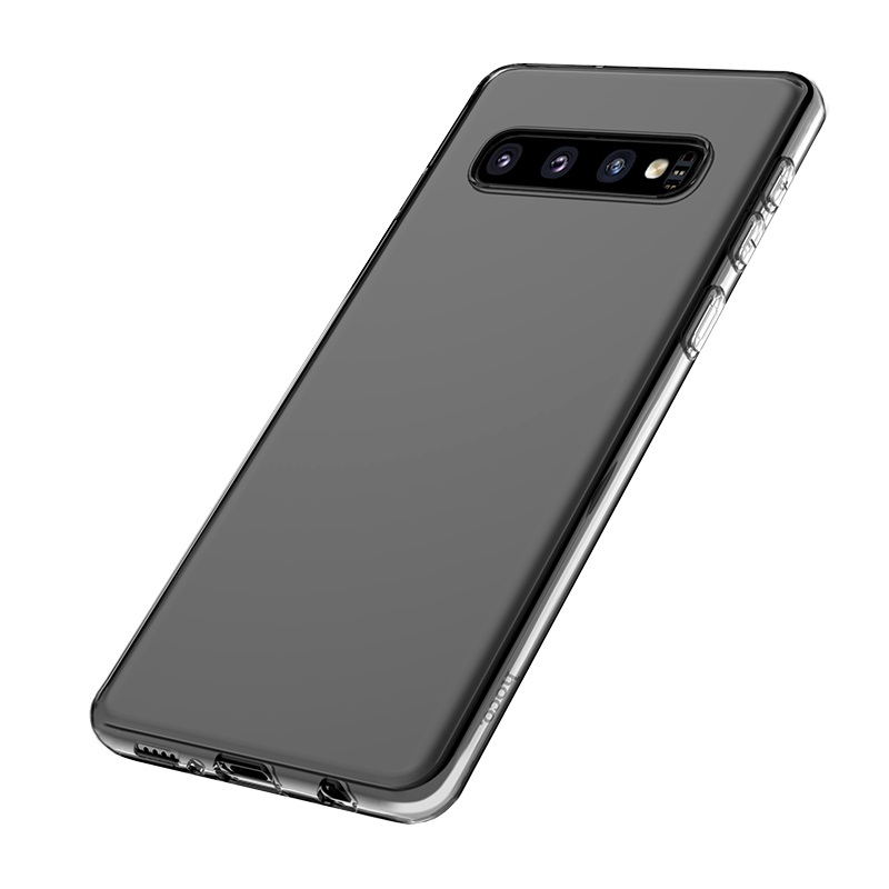 hoco crystal clear series tpu protective case for samsung galaxy s10 plus bottom