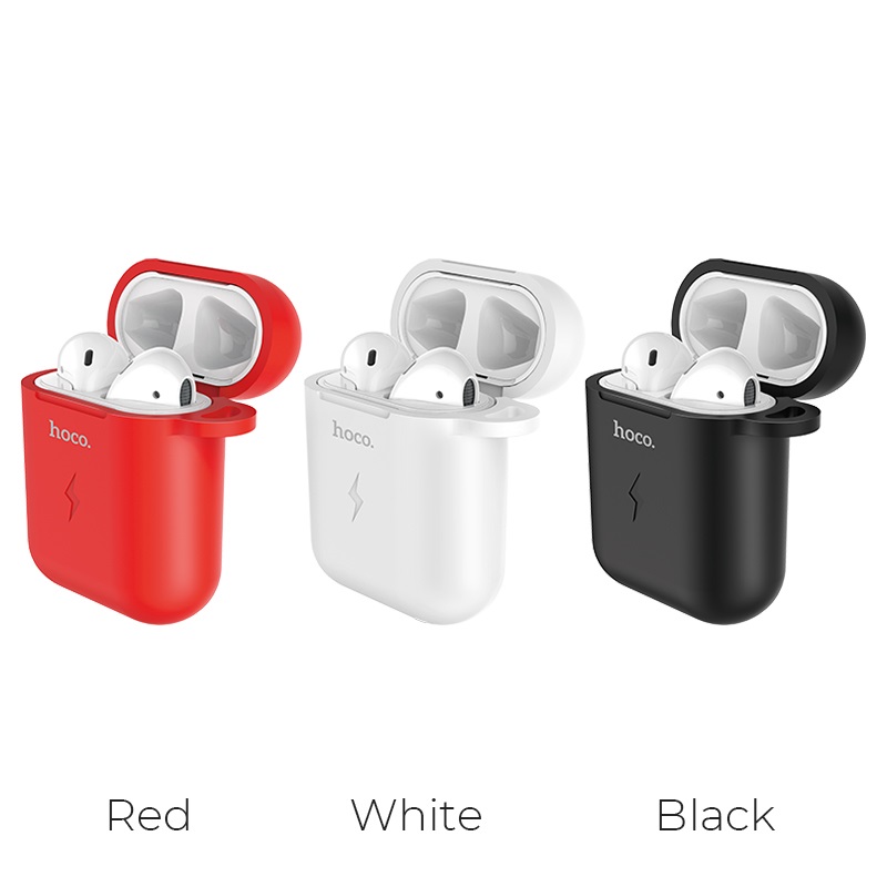hoco cw22 wireless charging case for apple airpods colors