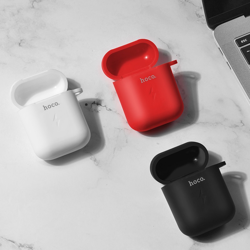 hoco cw22 wireless charging case for apple airpods three colors