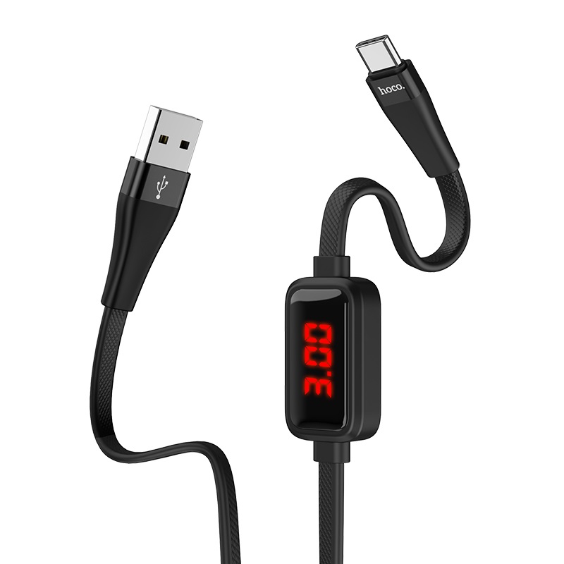 hoco s4 charging data cable with timing display for type c display