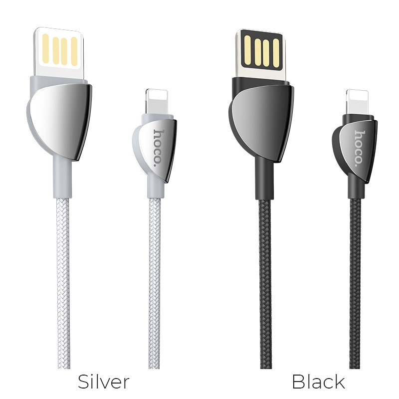 hoco u62 simple charging data cable for lightning colors