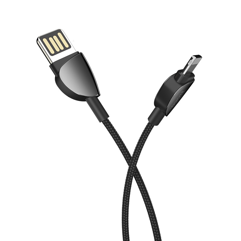 hoco u62 simple charging data cable for lightning connectors black