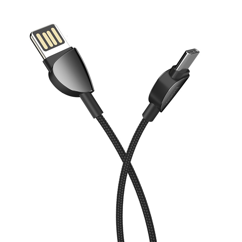 hoco-u62-simple-зарядный-дата-кабель-для-type-c-коннектор-черный