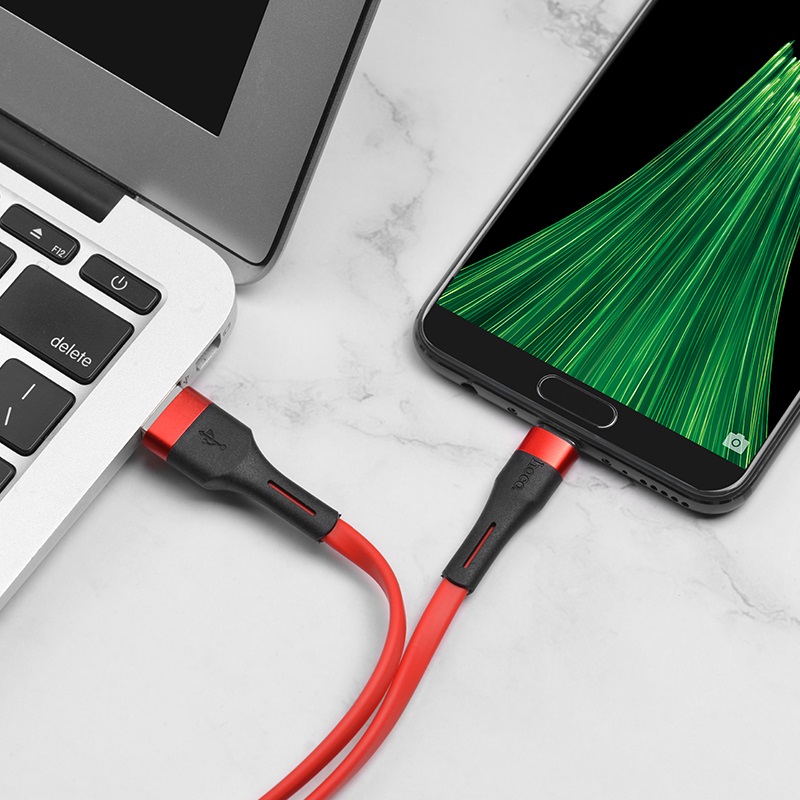 hoco x34 surpass charging data cable for micro usb interior red