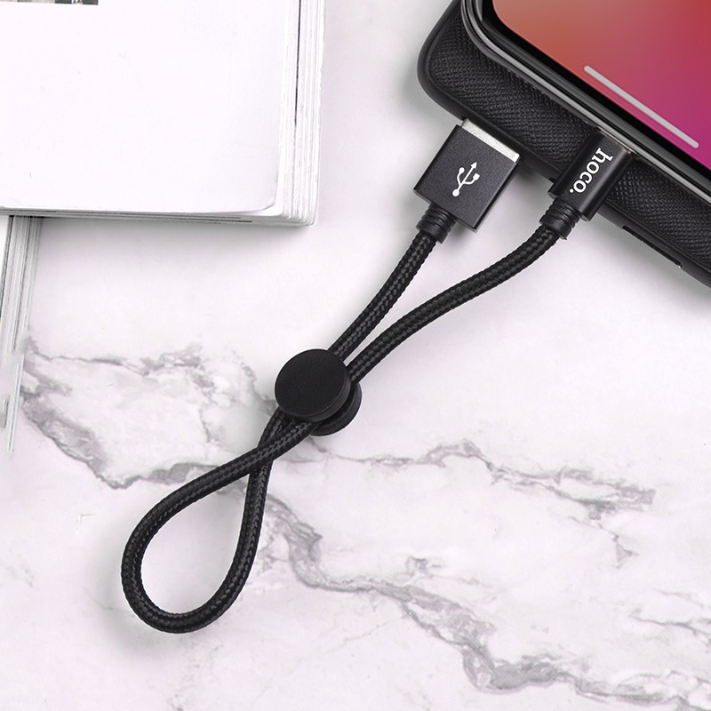 hoco x35 premium charging data cable for lightning charging black