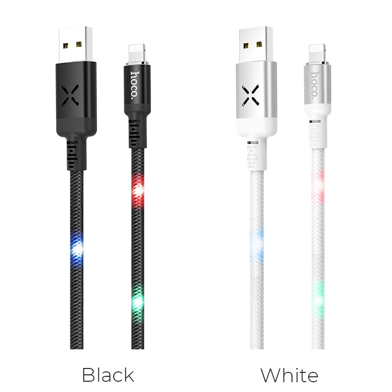 hoco u63 spirit charging data cable for lightning colors