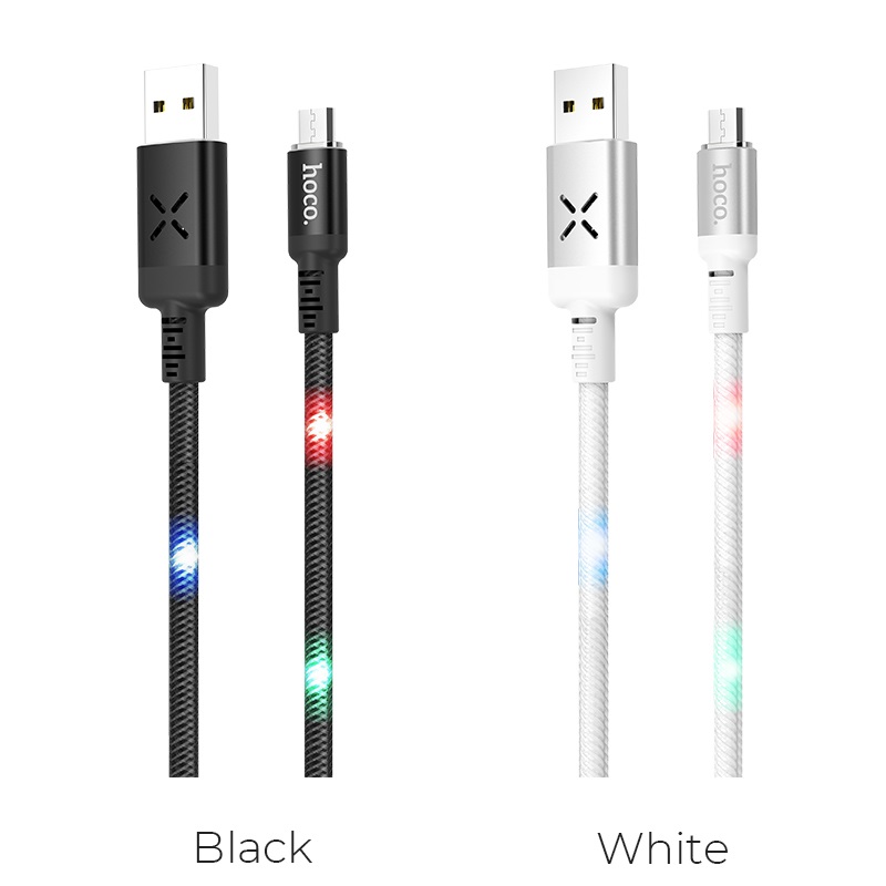 hoco u63 spirit charging data cable for micro usb colors