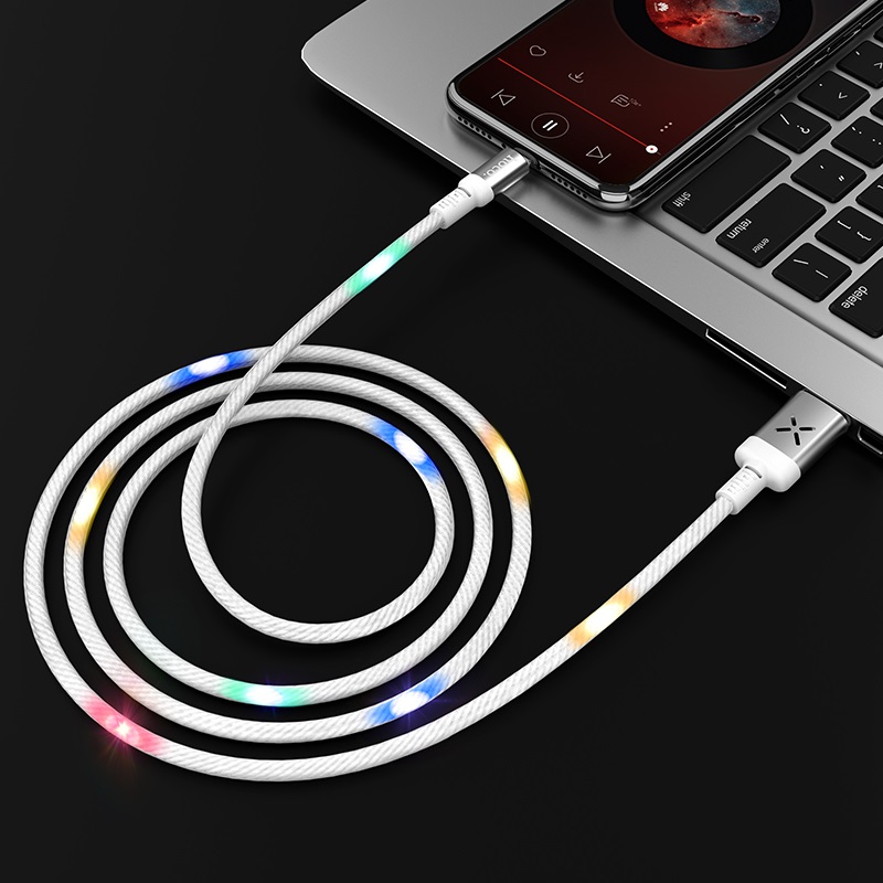 hoco u63 spirit charging data cable for micro usb interior white