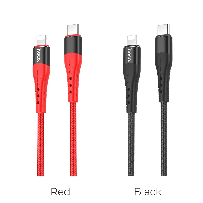 hoco u64 superior pd charging cable type c to lightning colors