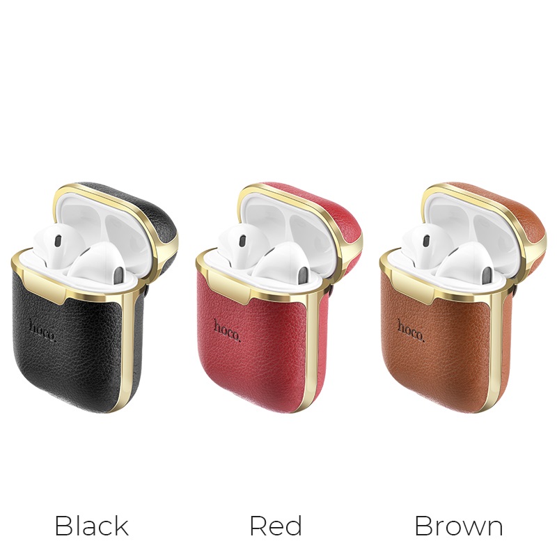 hoco wb11 airpods12 luxuriant leather case colors