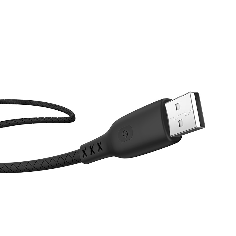 hoco s6 sentinel charging data cable with timing display for micro usb button