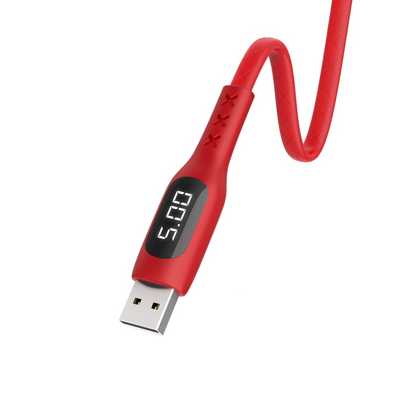 hoco s6 sentinel charging data cable with timing display for micro usb timer