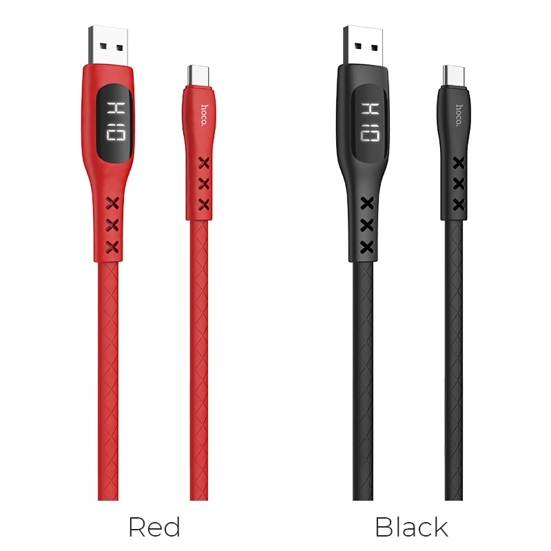 hoco s6 sentinel charging data cable with timing display for type c colors
