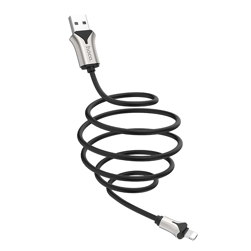 hoco u67 soft silicone charging data cable for lightning overview