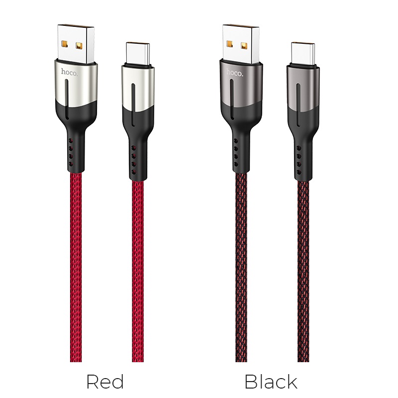 hoco u68 5a gusto flash charging data cable for type c colors