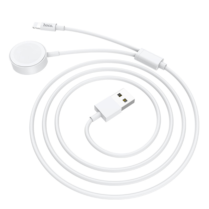 hoco u69 2in1 charging cable for lightning iwatch wireless charging folded