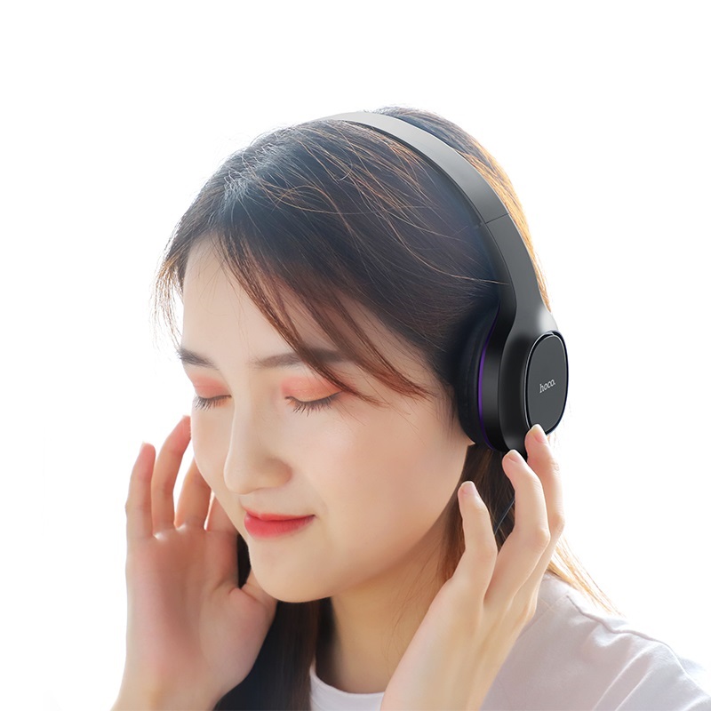 hoco w24 enlighten headphones with mic set women