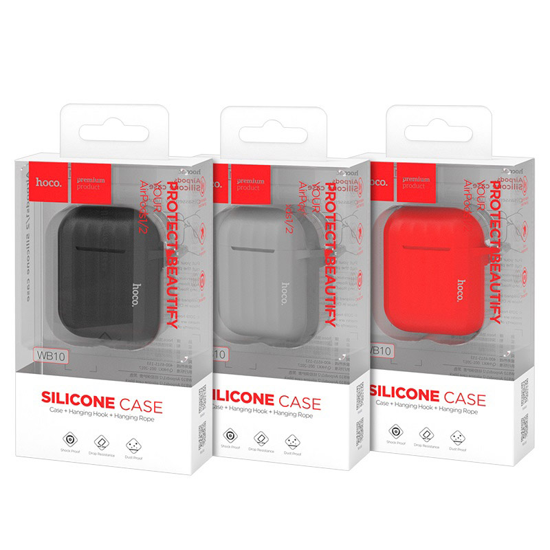 hoco wb10 airpods 1 2 silicone case packages