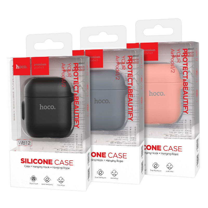 hoco wb12 airpods 1 2 silicone case packages